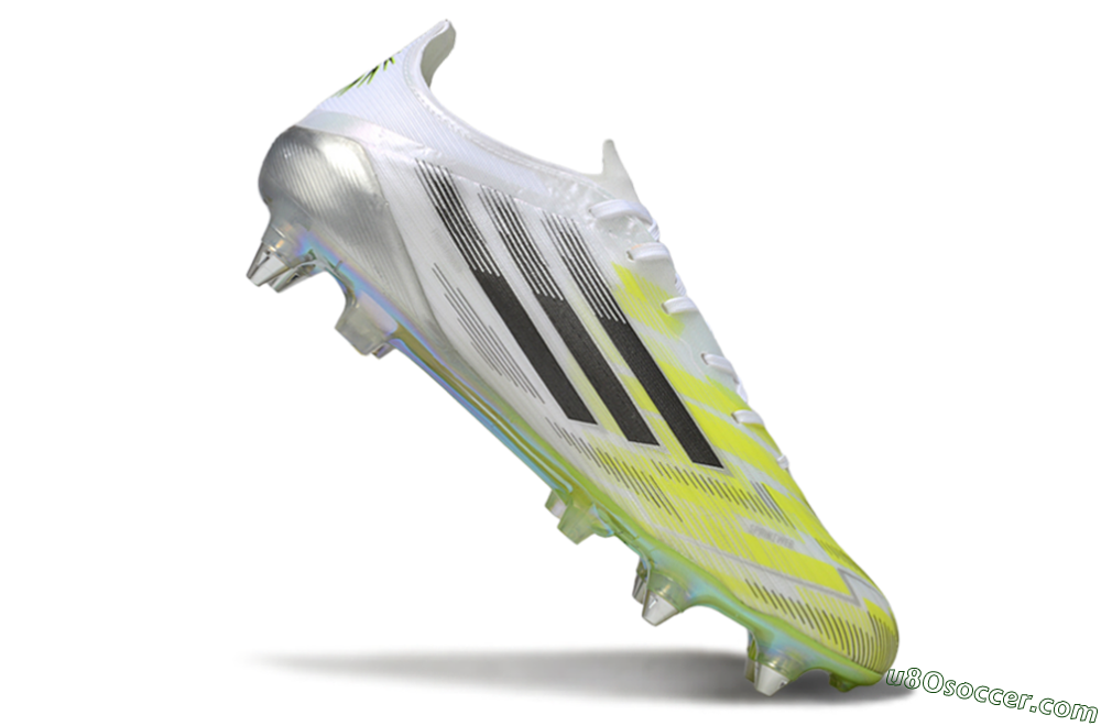 Adidas F50 Elite FG Firm Ground Soccer Cleats - White/Electric Green/Silver 4