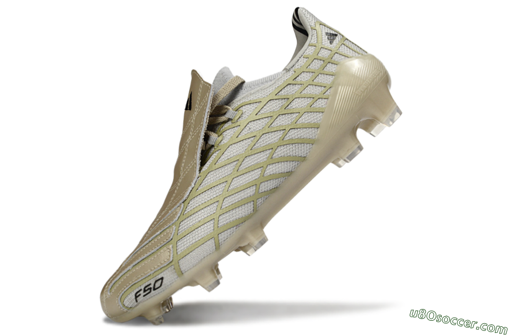 Adidas F50 Elite FG Firm Ground Soccer Cleats - Beige/Soft Ivory/Faded Gold 5