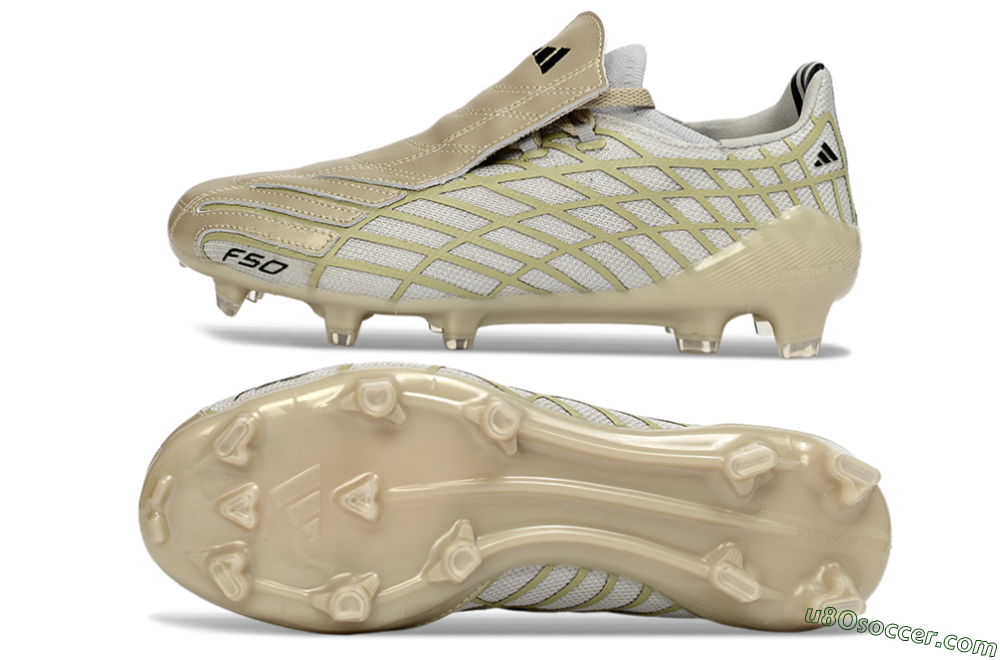 Adidas F50 Elite FG Firm Ground Soccer Cleats - Beige/Soft Ivory/Faded Gold 0