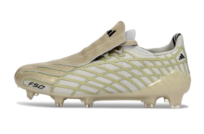 Adidas F50 Elite FG Firm Ground Soccer Cleats - Beige/Soft Ivory/Faded Gold