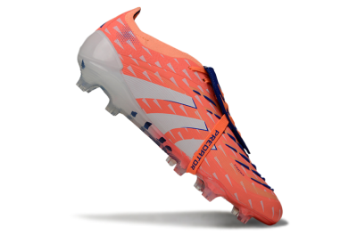 Adidas Predator 25 Elite Fold-Over Tongue FG Firm Ground Soccer Cleats - Pink/Bright Coral/Cool Blue