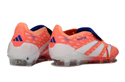 Adidas Predator 25 Elite Fold-Over Tongue FG Firm Ground Soccer Cleats - Pink/Bright Coral/Cool Blue
