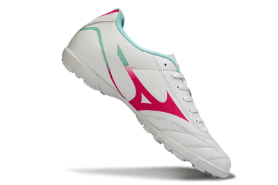 Mizuno Morelia Neo 4 TF Artificial Turf Soccer Shoes - White/Soft Pink/Turquoise