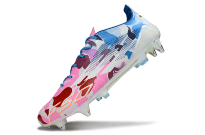 Adidas F50 Elite SG Soft Ground Soccer Cleats - Pink/Camo Blue/Camo Red