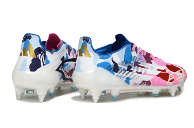 Adidas F50 Elite SG Soft Ground Soccer Cleats - Pink/Camo Blue/Camo Red