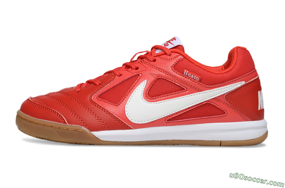 Supreme x Nike SB Gato IC Indoor & Futsal Soccer Shoes - Red/Bright Red/Tangerine 2