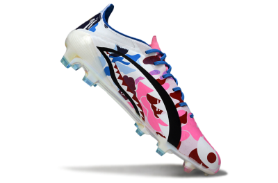 Adidas F50 Elite FG Firm Ground Soccer Cleats - White/Bubblegum Pink/Denim Blue