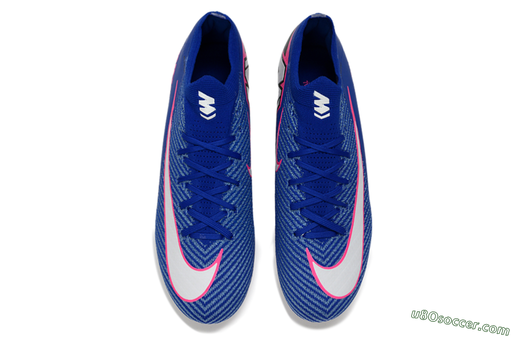 Nike Air Zoom Mercurial Vapor 16 Elite SG Soft Ground Soccer Cleats - Blue/Vibrant Blue/Electric Pink 4