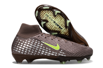 Nike Air Zoom Mercurial Superfly 10 Elite FG Firm Ground Soccer Cleats - Brown/Yellow/Silver