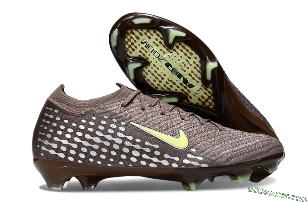 Nike Air Zoom Mercurial Vapor 16 Elite FG Firm Ground Soccer Cleats - Brown/Yellow/Silver 1