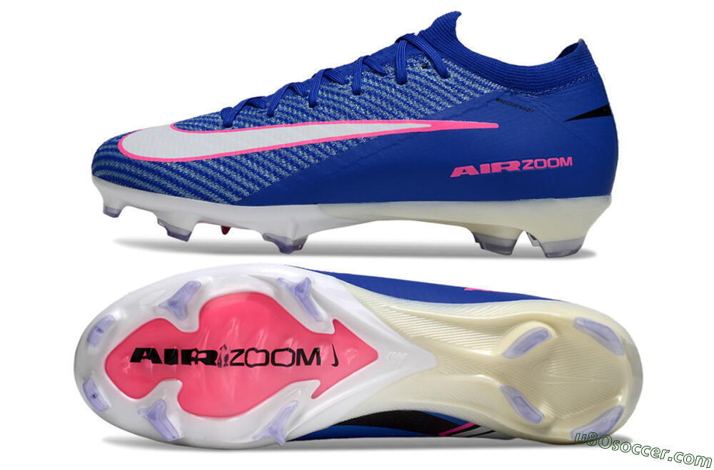 Nike Air Zoom Mercurial Vapor 16 Elite FG Firm Ground Soccer Cleats - Blue/Pink/Silver 0
