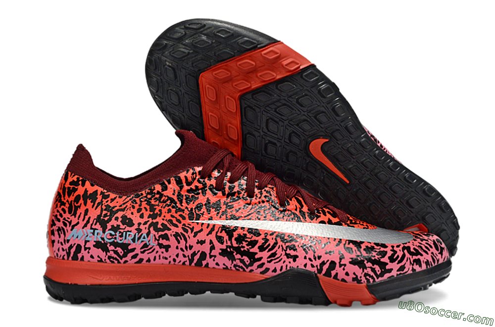 Nike Air Zoom Mercurial Vapor 16 Elite TF Artificial Turf Soccer Shoes - Red/Electric Pink/Metallic Silver 1