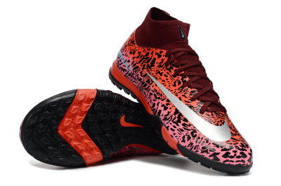 Nike Air Zoom Mercurial Superfly 10 Elite TF Artificial Turf Soccer Shoes - Red/Coral Burst/Black Shadow