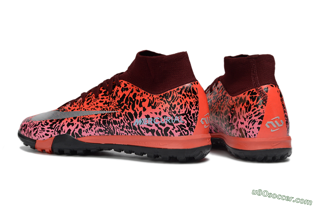 Nike Air Zoom Mercurial Superfly 10 Elite TF Artificial Turf Soccer Shoes - Red/Coral Burst/Black Shadow 4