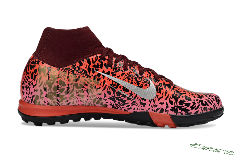 Nike Air Zoom Mercurial Superfly 10 Elite TF Artificial Turf Soccer Shoes - Red/Coral Burst/Black Shadow 5