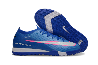 Nike Air Zoom Mercurial Vapor 16 Elite TF Artificial Turf Soccer Shoes - Blue/Electric Blue/Fiery Pink