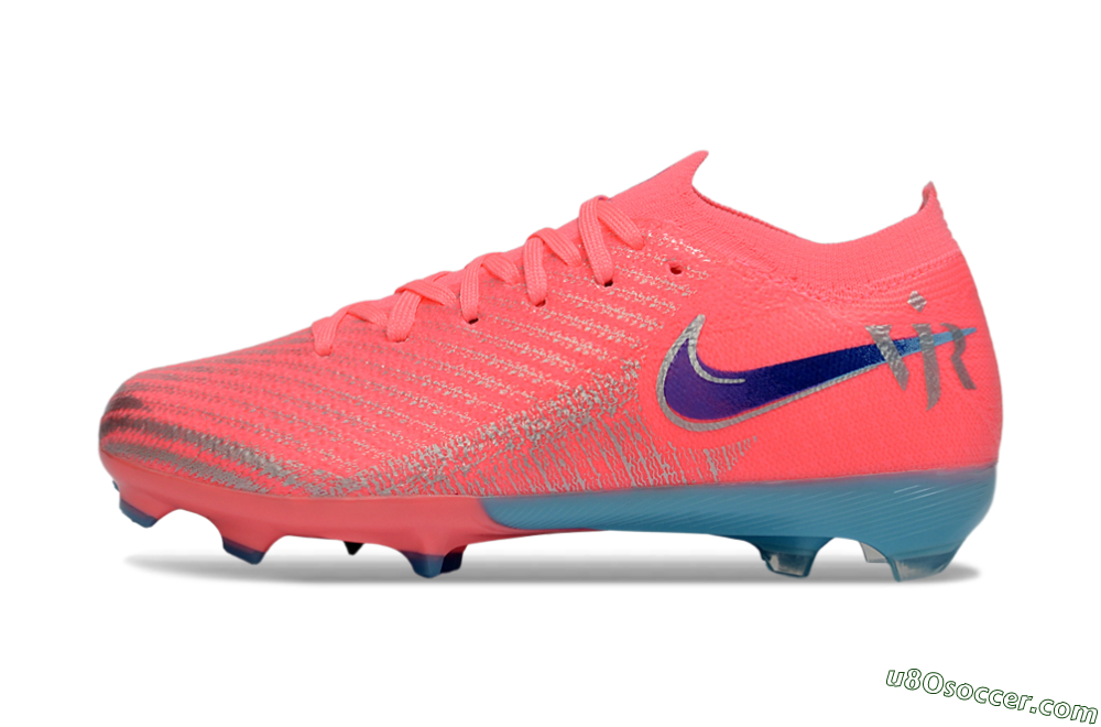Nike Air Zoom Mercurial Vapor 16 Elite FG Firm Ground Soccer Cleats - Pink/Bright Coral/Deep Ocean 2
