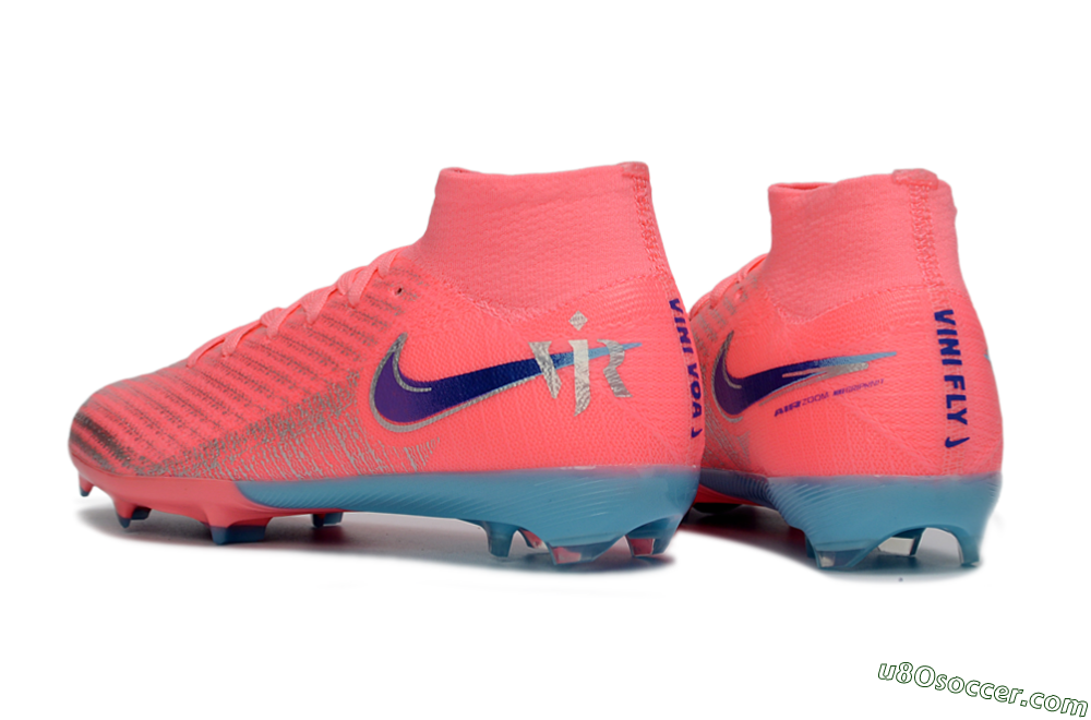 Nike Air Zoom Mercurial Superfly 10 Elite FG Firm Ground Soccer Cleats - Pink/Bright Coral/Dark Purple 4