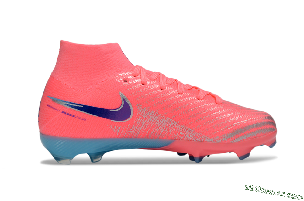 Nike Air Zoom Mercurial Superfly 10 Elite FG Firm Ground Soccer Cleats - Pink/Bright Coral/Dark Purple 5