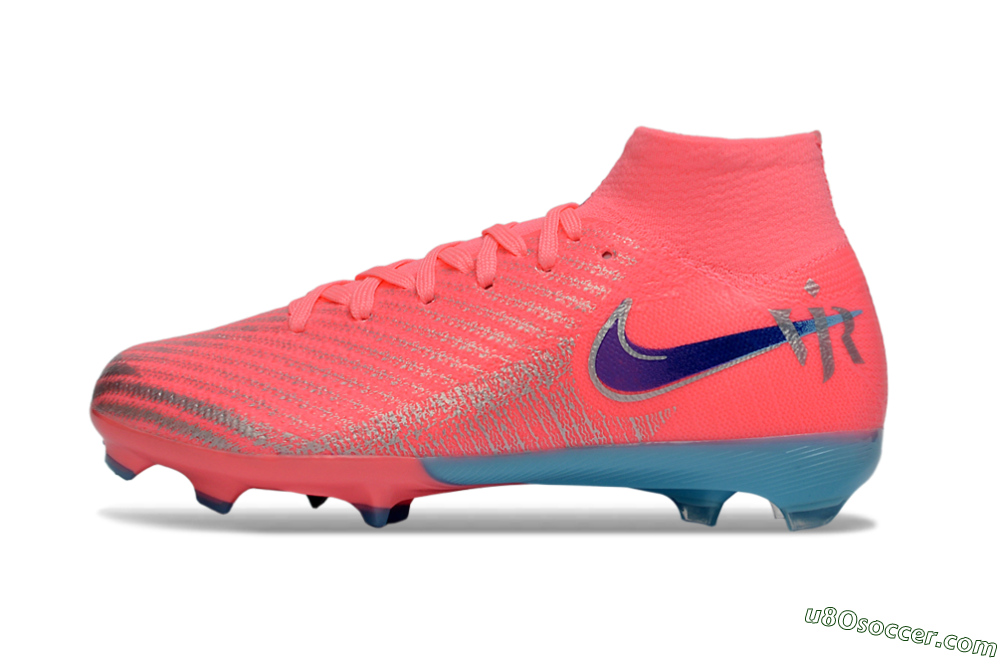 Nike Air Zoom Mercurial Superfly 10 Elite FG Firm Ground Soccer Cleats - Pink/Bright Coral/Dark Purple 2