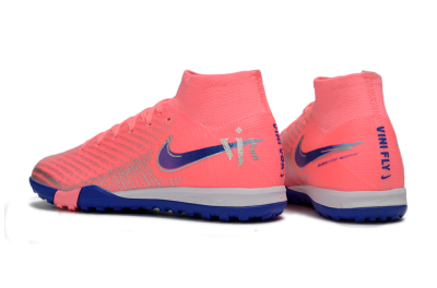 Nike Air Zoom Mercurial Superfly 10 Elite TF Artificial Turf Soccer Shoes - Pink/Electric Pink/Deep Blue
