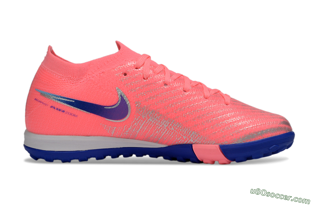 Nike Air Zoom Mercurial Vapor 16 Elite TF Artificial Turf Soccer Shoes - Pink/Electric Pink/Night Blue 5
