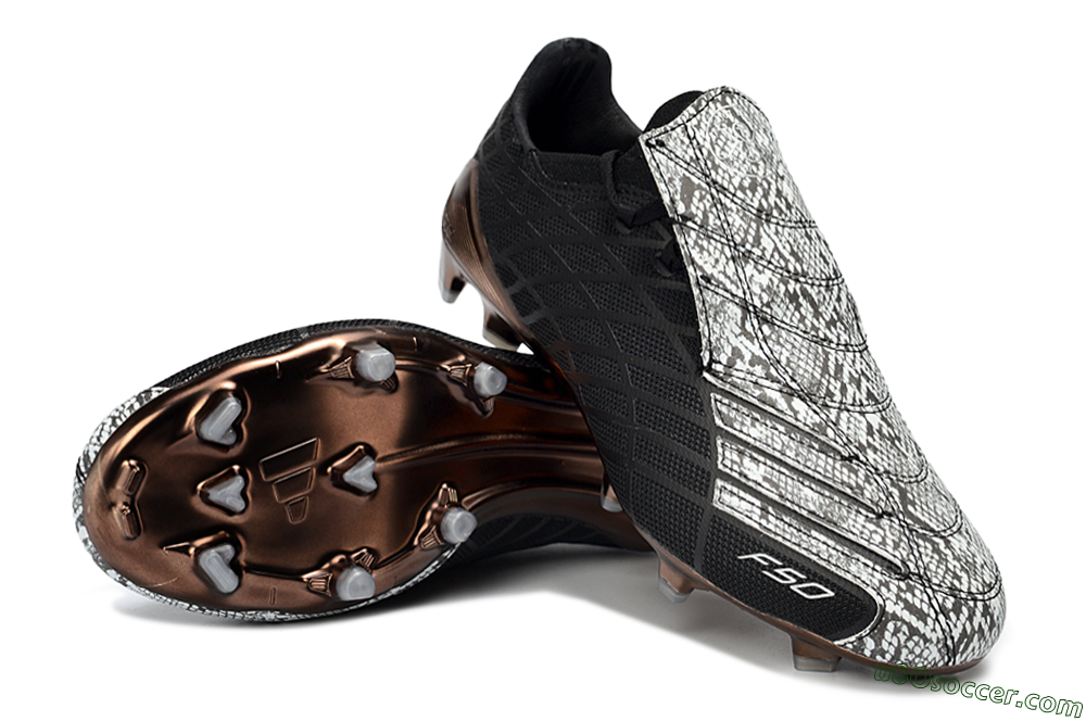 Adidas F50 Elite FG Firm Ground Soccer Cleats - Black/Copper Highlight/White Accents 3