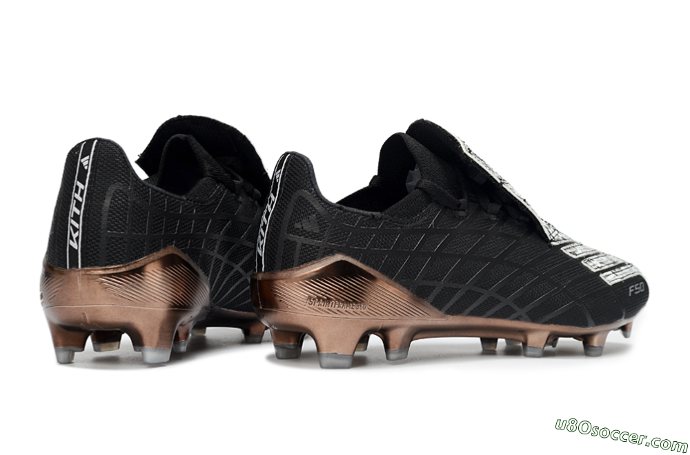 Adidas F50 Elite FG Firm Ground Soccer Cleats - Black/Copper Highlight/White Accents 6