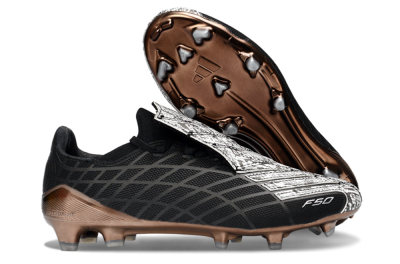 Adidas F50 Elite FG Firm Ground Soccer Cleats - Black/Copper Highlight/White Accents