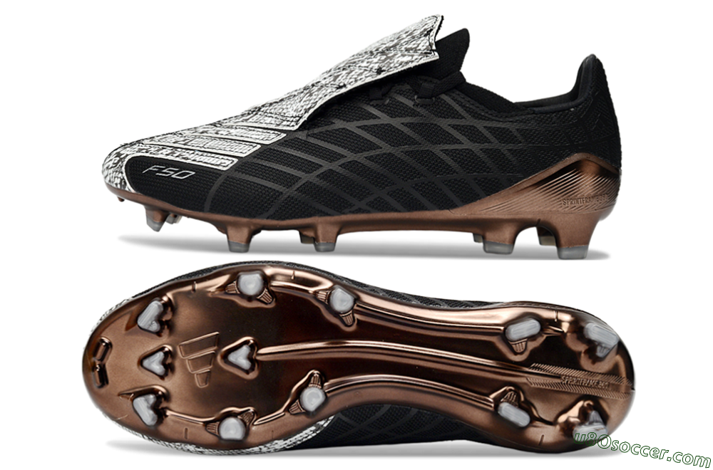 Adidas F50 Elite FG Firm Ground Soccer Cleats - Black/Copper Highlight/White Accents 0