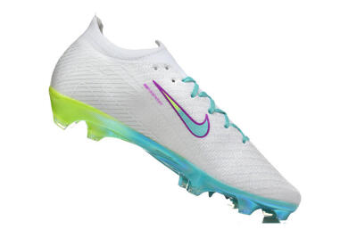 Nike Air Zoom Mercurial Vapor 16 Elite FG Firm Ground Soccer Cleats - White/Aqua Splash/Lime Glow