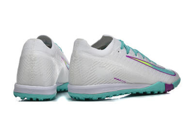 Nike Air Zoom Mercurial Vapor 16 Elite TF Artificial Turf Soccer Shoes - White/Aqua Wave/Sleek Purple
