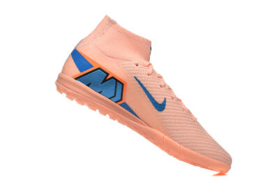 Nike Air Zoom Mercurial Superfly 10 Elite TF Artificial Turf Soccer Shoes - Peach/Sky Blue/Coral Pink