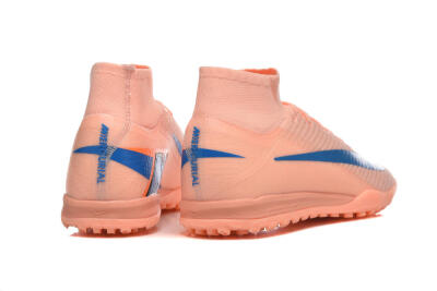 Nike Air Zoom Mercurial Superfly 10 Elite TF Artificial Turf Soccer Shoes - Peach/Sky Blue/Coral Pink