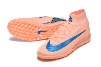 Nike Air Zoom Mercurial Superfly 10 Elite TF Artificial Turf Soccer Shoes - Peach/Sky Blue/Coral Pink