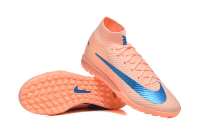 Nike Air Zoom Mercurial Superfly 10 Elite TF Artificial Turf Soccer Shoes - Peach/Sky Blue/Coral Pink