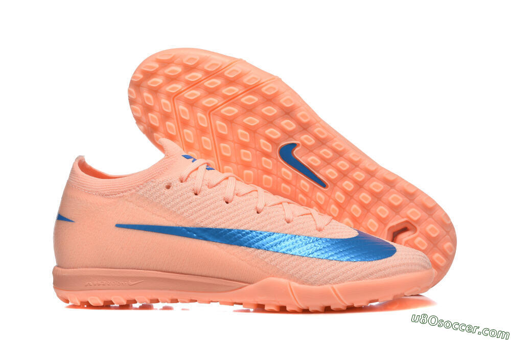 Nike Air Zoom Mercurial Vapor 16 Elite TF Artificial Turf Soccer Shoes - Peach/Azure Blue/Pearl Pink 1