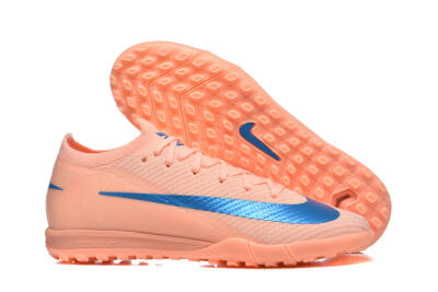 Nike Air Zoom Mercurial Vapor 16 Elite TF Artificial Turf Soccer Shoes - Peach/Azure Blue/Pearl Pink