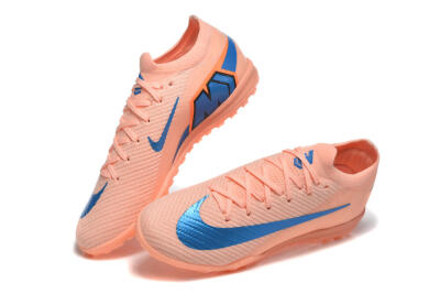 Nike Air Zoom Mercurial Vapor 16 Elite TF Artificial Turf Soccer Shoes - Peach/Azure Blue/Pearl Pink