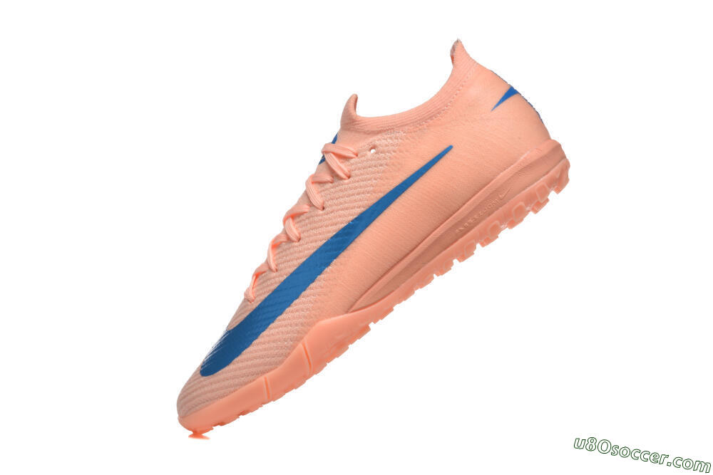 Nike Air Zoom Mercurial Vapor 16 Elite TF Artificial Turf Soccer Shoes - Peach/Azure Blue/Pearl Pink 8
