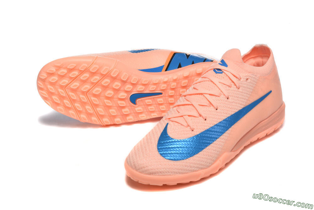 Nike Air Zoom Mercurial Vapor 16 Elite TF Artificial Turf Soccer Shoes - Peach/Azure Blue/Pearl Pink 3