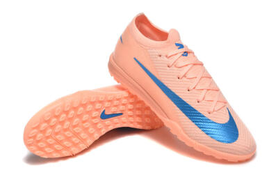 Nike Air Zoom Mercurial Vapor 16 Elite TF Artificial Turf Soccer Shoes - Peach/Azure Blue/Pearl Pink