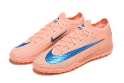 Nike Air Zoom Mercurial Vapor 16 Elite TF Artificial Turf Soccer Shoes - Peach/Azure Blue/Pearl Pink