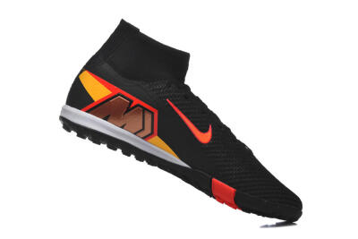 Nike Air Zoom Mercurial Superfly 10 Elite TF Artificial Turf Soccer Shoes - Black/Fiery Red/Sunshine Yellow