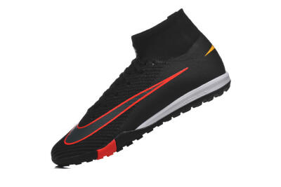 Nike Air Zoom Mercurial Superfly 10 Elite TF Artificial Turf Soccer Shoes - Black/Fiery Red/Sunshine Yellow