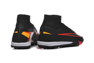 Nike Air Zoom Mercurial Superfly 10 Elite TF Artificial Turf Soccer Shoes - Black/Fiery Red/Sunshine Yellow