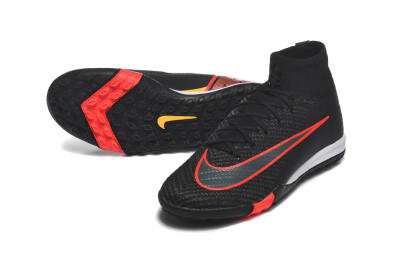 Nike Air Zoom Mercurial Superfly 10 Elite TF Artificial Turf Soccer Shoes - Black/Fiery Red/Sunshine Yellow