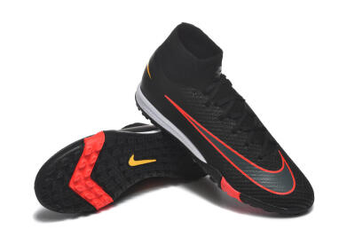 Nike Air Zoom Mercurial Superfly 10 Elite TF Artificial Turf Soccer Shoes - Black/Fiery Red/Sunshine Yellow