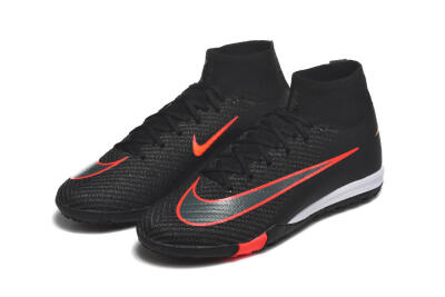 Nike Air Zoom Mercurial Superfly 10 Elite TF Artificial Turf Soccer Shoes - Black/Fiery Red/Sunshine Yellow