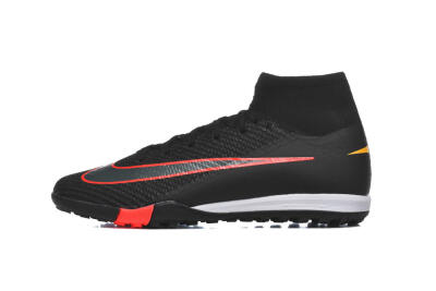 Nike Air Zoom Mercurial Superfly 10 Elite TF Artificial Turf Soccer Shoes - Black/Fiery Red/Sunshine Yellow